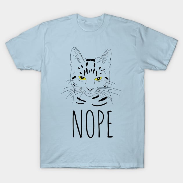 cat nope T-Shirt by FandomizedRose